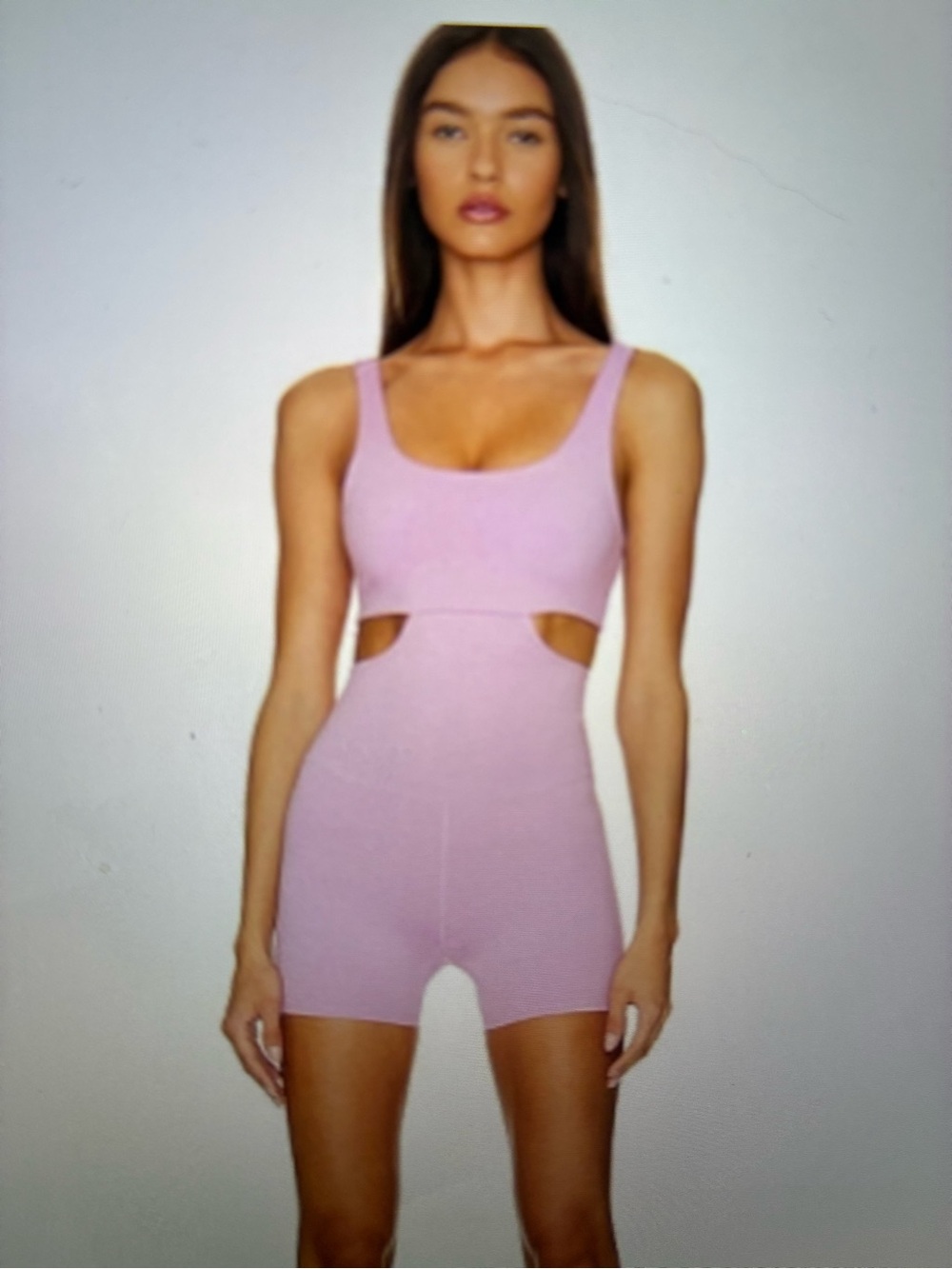 Light Lavender Cutout Sleeveless Romper by